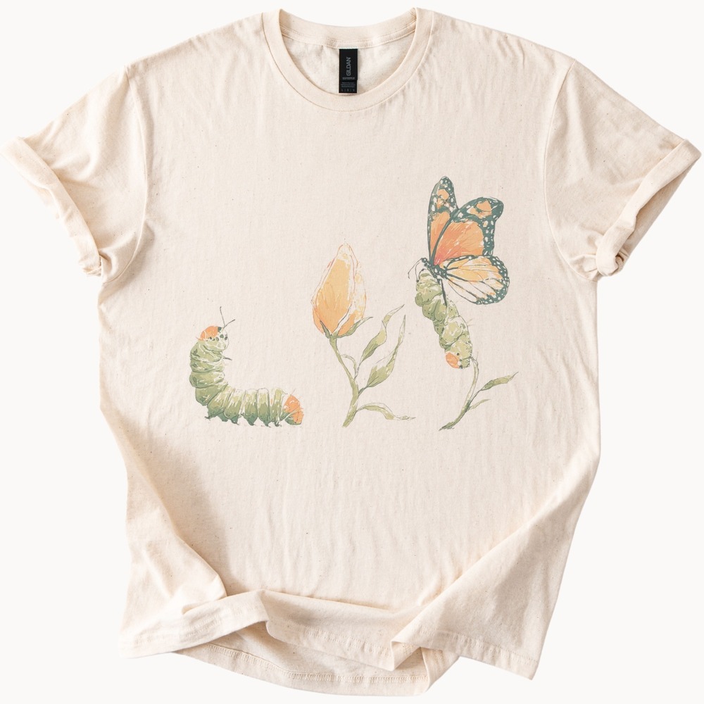Butterfly Life Cycle Caterpillar Shirt - Picture 3 of 5
